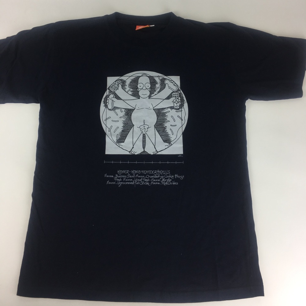 Homer Simpson Vitruvian Man T-shirt